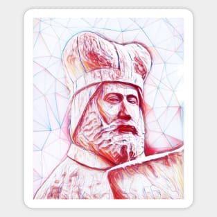 Geoffrey of Monmouth Portrait | Geoffrey of Monmouth Artwork | Line Art Magnet